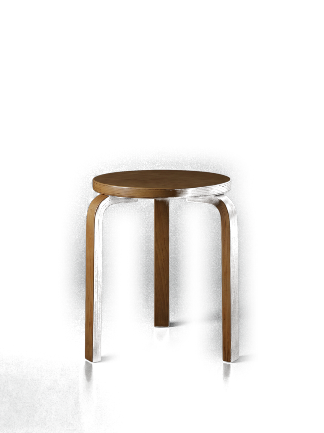 Табурет Alvar Aalto Stool 60 — три L-ножки и круглое сиденье